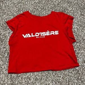 Red Divided top